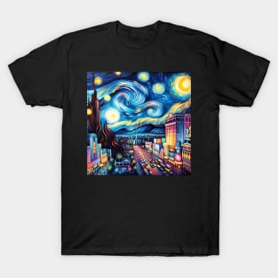 Las Vegas Strip Starry Night - Beautiful Iconic Places T-Shirt